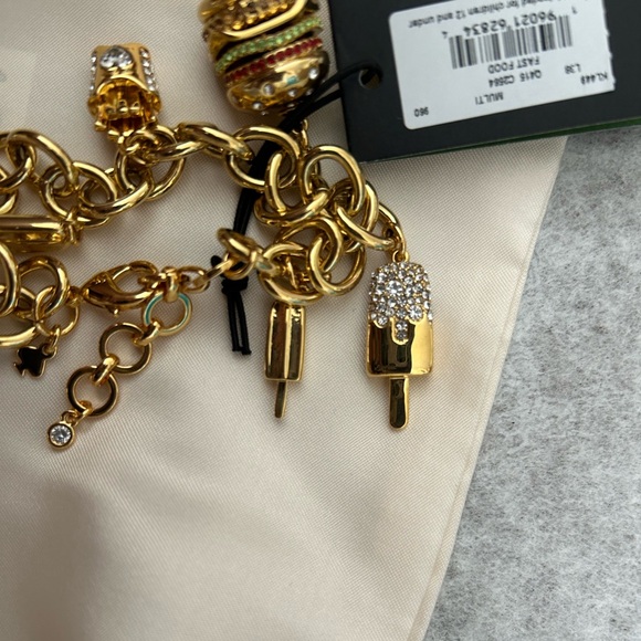 NWT Kate spade Fast Food Gold Charm Bracelet - Picture 4 of 4